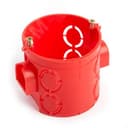 Подрозетник углубленный 68*62мм с кабель-каналом для сплошных стен, красный, EBX30-01-1 (GE40011-06)