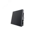 ZIMA Выключатель 2-ой черный бархат безвинтовой зажим/клемма Lezard