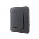 KARINA Выключатель проходной с подсветкой чёрный бархат (10шт/120шт)