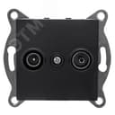 Розетка Bravo TV+ SAT, оконечная, механизм, графит