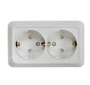 Розетка 2-м BOLLETO защ. шторки с заземл. накл. 7128х бел. ASD / IN HOME 4690612000961