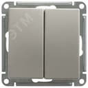 W59 Переключатель двухклавишный, 10АХ, механизм, шампань