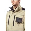 Костюм мужской Палермо брючный, цвет бежевый с черной отделкой, р. 96-100/170-176