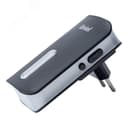 Звонок электронный 220В радиус действия 150 м, черный с серебристым  UDB-095W-R1T1-38S-BL/SL