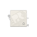 Клавиша для выключателя с символом  звонок   слоновая кость