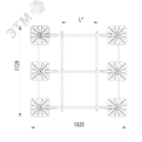 Опорная конструкция для установки оборудования TECHNORAPTOR FOOT 1500х1500 тип 3 КМ-профиль