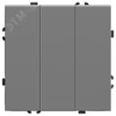 Выключатель 3-клавишный (механизм), 250В, 10А, серия Эмили, платиново-серый, soft touch