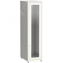 Шкаф LINEA E 42U 600х800мм двери 2шт стеклянная и металлическая. серый