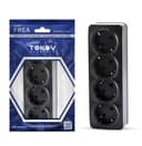 Розетка 4-м ОП Frea 16А IP20 250В с заземл. АБС-пластик карбон TOKOV ELECTRIC TKE-FR-R4Z-C14