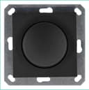 Светорегулятор поворотно-нажимной (диммер) LED 30-400Вт 1gang 2way механизм антрацит Jasmart G4012B