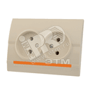 DERIY Розетка х2 б/з ПБТ крем