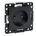 Стокгольм Механизм Розетки 1-местной б/з 10 А черный с защ. штор.