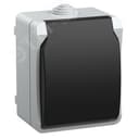 ФОРС Розетка наружная с заземлением с крышкой IP54 ERS12-K03-16-54-DC IEK