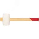 Киянка резиновая белая, деревянная ручка 50 мм (340 гр)