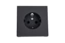 Розетка ArtGallery 16А с заземл. защ. шторки механизм базальт SE GAL001445