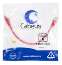 Патч-корд UTP, категория 6, 0.3 м, неэкранированный, красный Cabeus PC-UTP-RJ45-Cat.6-0.3m-RD