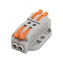 Клемма монтажная для фазных проводников, 2 контактные группы (1 ввод, 1 вывод на полюс)