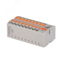 Блок распределительный, зажим push-in, 1 ввод 6 кв.мм, 18 точек подключения 2,5 кв.мм, красный