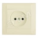 Defne Розетка без заземления (керамика) бежевая