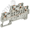 Колодка клеммная CP-ML 2 ур. 1,5мм2 серая IEK