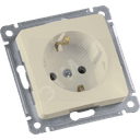 MASTER Розетка одноместная с заземляющим контактом, скрытой установки, в рамку, слоновая кость