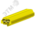 Клемма TB 1-1 с бок. подключ. с защелк. ножками, желтая