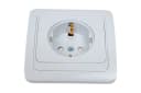 Розетка 1-м CLASSICO защ. шторки с заземл. 2028x бел. ASD / IN HOME 4690612000978