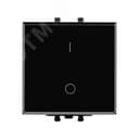 Avanti Выключатель двухполюсный одноклавишный модульный, , Черный квадрат, 2 модуля