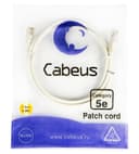 Шнур коммутационный RJ-45 кат.5е (1.5 м) Cabeus PC-UTP-RJ45-Cat.5e-1.5m-WH