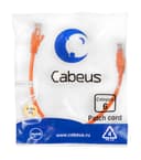 Патч-корд UTP, категория 6, 0.3 м, неэкранированный, оранжевый Cabeus PC-UTP-RJ45-Cat.6-0.3m-OR