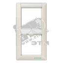 Рамка 2 поста с полем для надписи слоновая кость