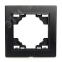 Рамка одноместная, Эрна, черный Stekker