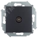 Розетка TV одиночная, винтовой зажим, графит