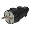 Вилка с/з прямая 16A черная (24/240/5040) Vx2-B ЭРА