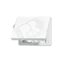 Крышка откидная для штепсельных розеток и изделий с платой 50х50мм белая