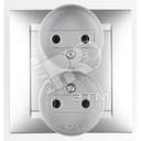 Розетка двойная 2Р, 16А, 250В, винтовой зажим, алюминий Simon