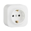 Розетка 1-м ОП Quteo 16А IP20 2P+E с заземл. без защ. шторок бел. Leg 782211