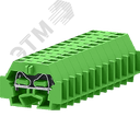 Клемма TB концевая 1-1 с бок. подключ. с защелк. ножками, зеленая