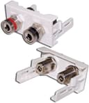 Розетка Mosaic 22.5x45 с адаптером BC-043, белая LANMASTER LAN-WA-LP-SPK-WH