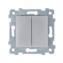 Мария Механизм выключателя двухклавишного скрытой установки С510-439 Алюминий 110054 Кунцево