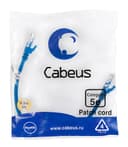 Патч-корд UTP, категория 5e, 0.3 м, неэкранированный, синий Cabeus PC-UTP-RJ45-Cat.5e-0.3m-BL