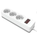 Сетевой фильтр 3местный сз STEKKER HM203105 3x1мм2 5 м серия Optima белый 50088