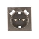 Валенсия лицевая панель розетки 1-местной с/з 16А графит с защ. штор. с 2 USB 2,1А EKF
