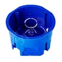 Подрозетник для сплошных стен 68х45, IP 30 без саморезов, синий