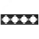 Рамка 4-местная, Эмили,, черный уголь, soft touch