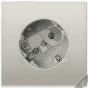 Розетка штепсельная SCHUKO 16A 250V с углом наклона 45 алюминий