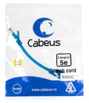 Патч-корд медный U/UTP кат.5е (0,15м) LSZH (синий) Cabeus (PC-UTP-RJ45-Cat.5e-0.15m-BL-LSZH)