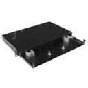 Оптическая полка выдвижная без лицевой панели неукомплектованная 1U черная DKC