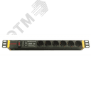 Блок розеток для 19" шкафов 6 розеток Schuko защита от перенапряжения DKC