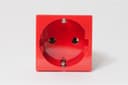 Розетка электрическая 2К+З, с защитными шторками(красный) SPL (200014)